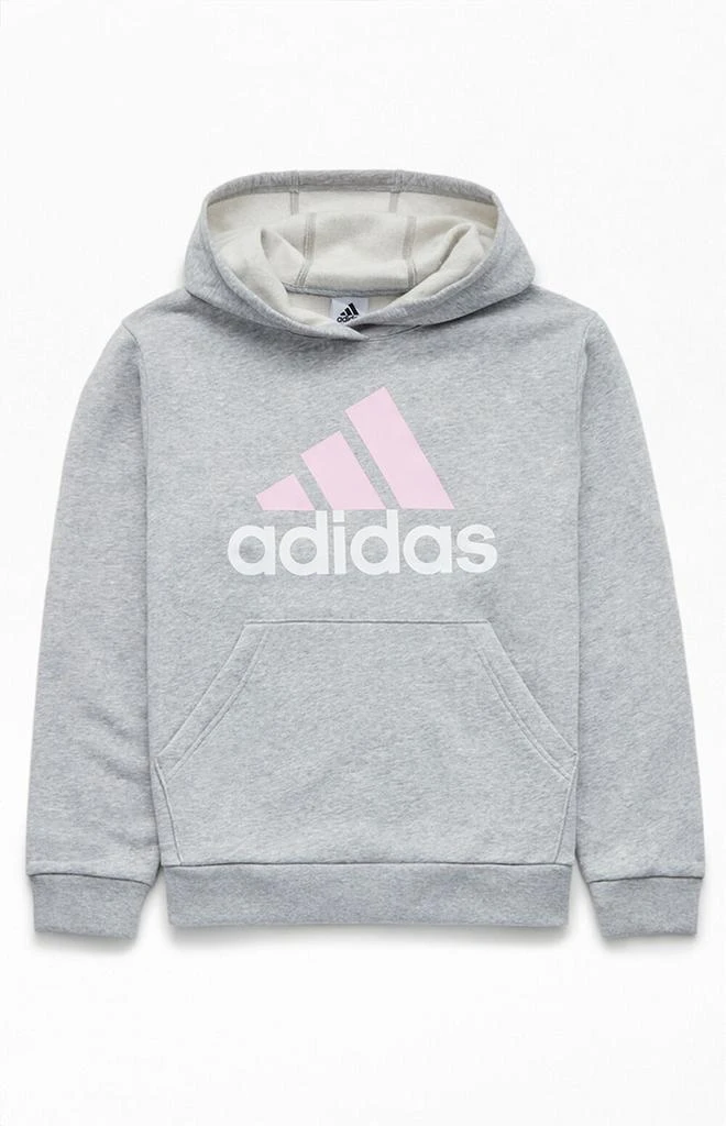商品Adidas|Kids Heather Grey Essential Sportswear Logo Hoodie,价格¥90,第1张图片