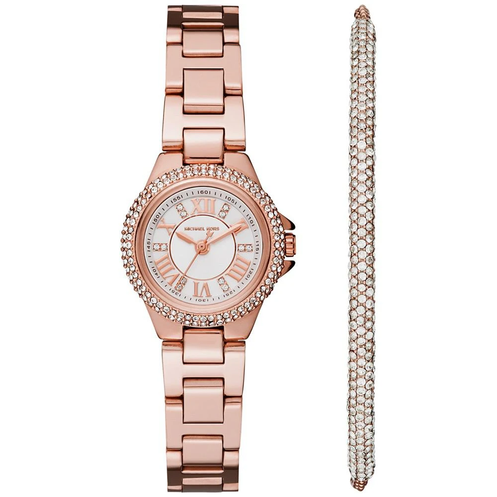 商品Michael Kors|Women's Petite Camille Stainless Steel Bracelet Watch 26mm Gift Set,价格¥2095,第1张图片