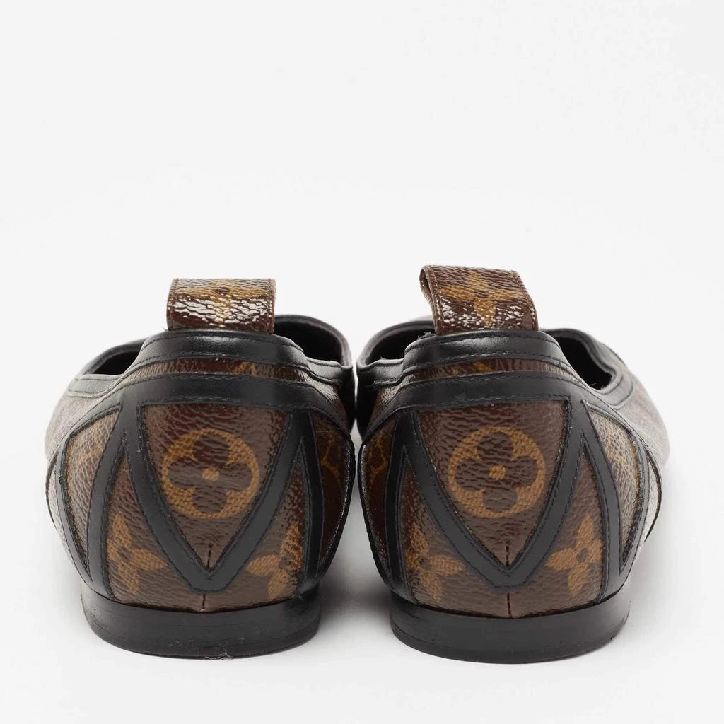 商品[二手商品] Louis Vuitton|Louis Vuitton Dark Brown Monogram Coated Canvas New Revival Ballet Flats Size 37,价格¥4288,第5张图片详细描述