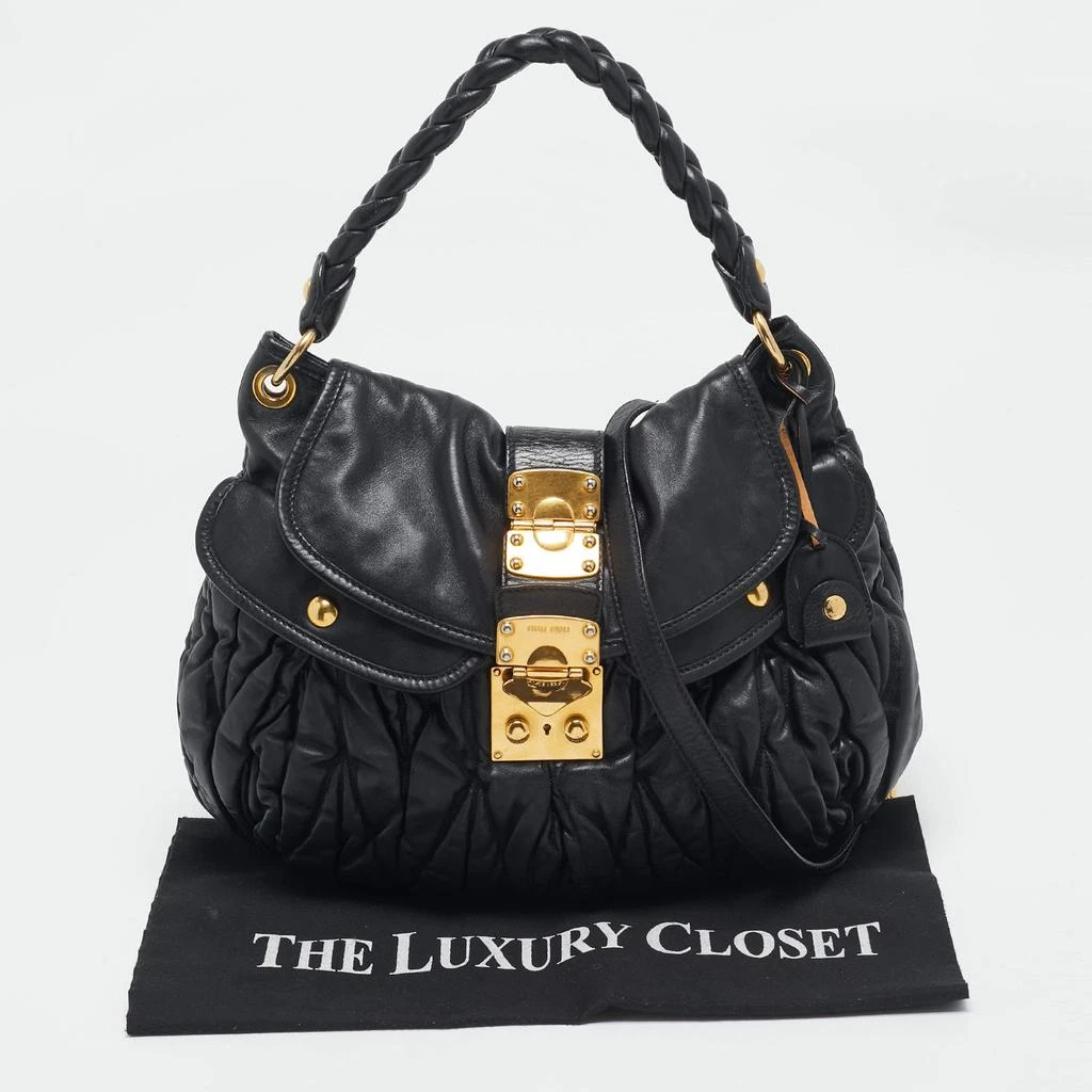 Miu Miu Black Matelassé Leather Coffer Hobo 商品