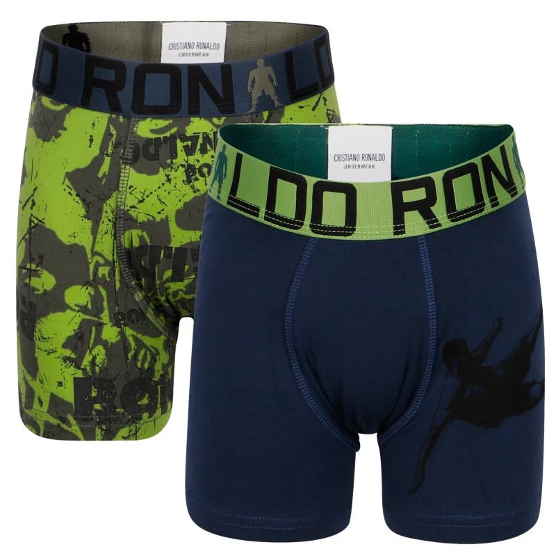 商品CR7 Cristiano Ronaldo|Logo set of boxers in blue and green,价格¥259,第1张图片