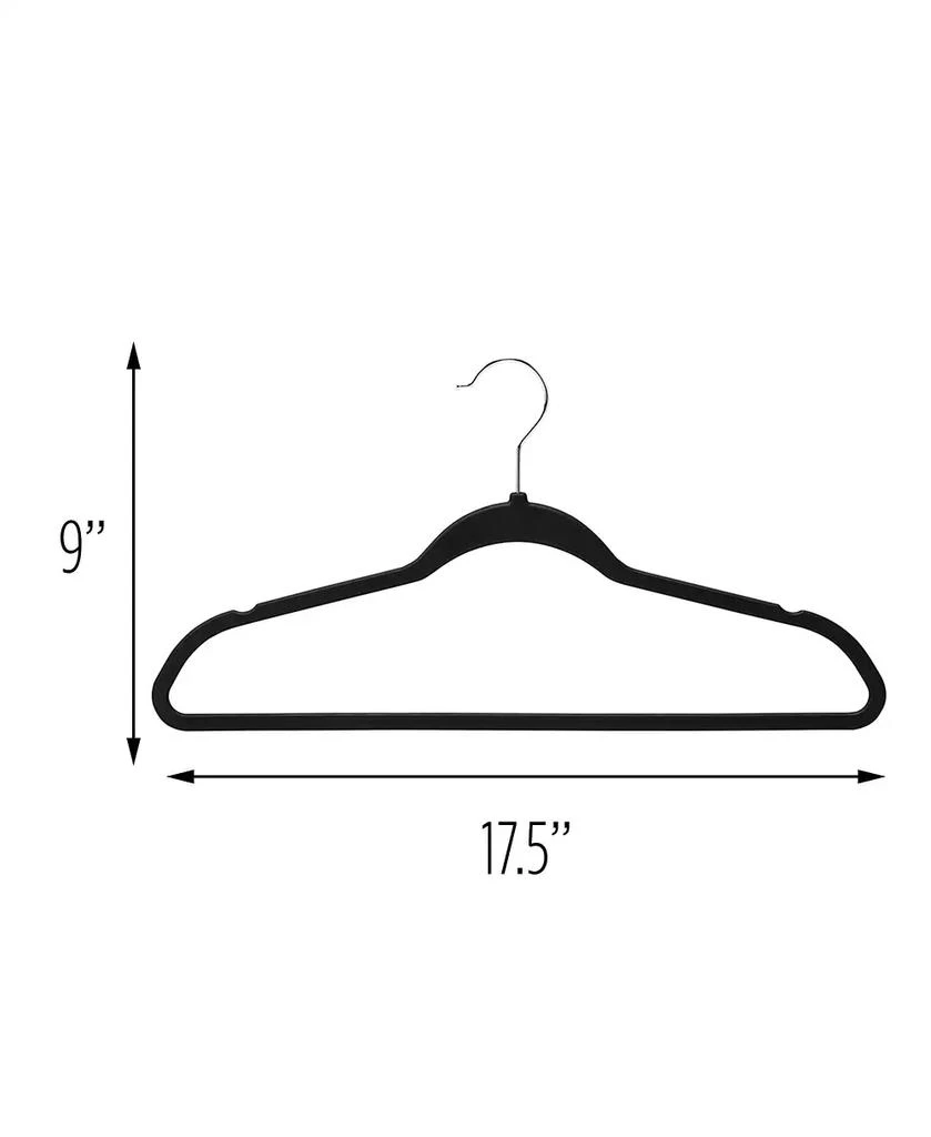 商品Honey Can Do|50-Pack Rubber Space-Saving Hanger, Black,价格¥584,第4张图片详细描述