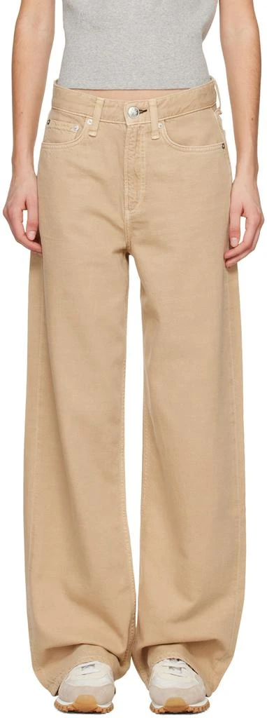 商品Rag & Bone|Beige Featherweight Logan Jeans,价格¥2026,第1张图片