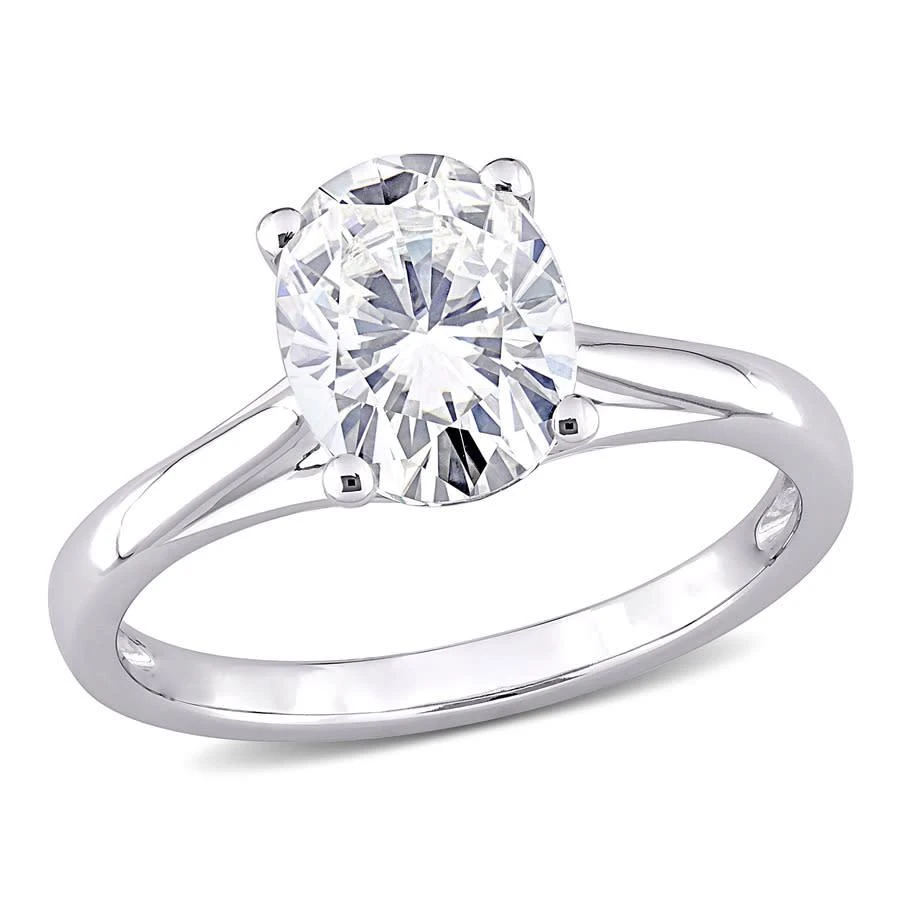 商品Amour|10k White Gold 2 CT TGW Created White Moissanite Cocktail Ring,价格¥2896,第1张图片
