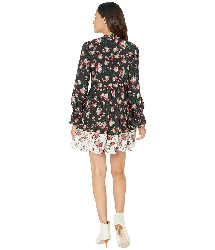 商品Juicy Couture|Faded Floral Print Mix Pleated Dress,价格¥295,第3张图片详细描述