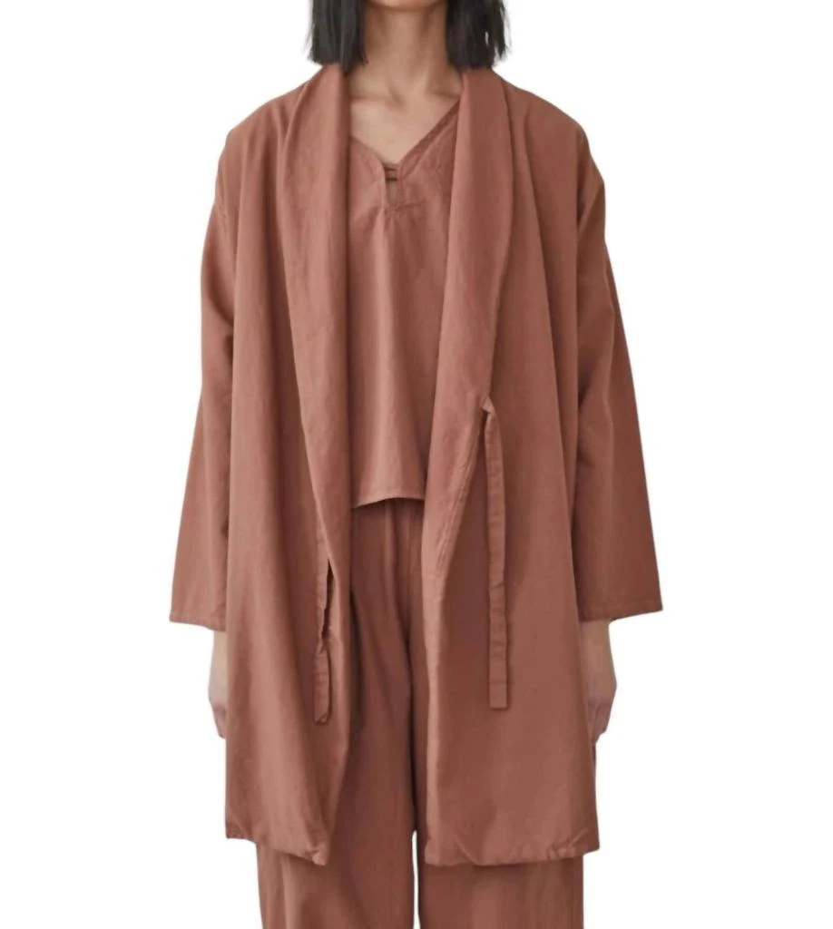 商品wol hide|Twill Tie Trench Coat In Clay,价格¥1615,第1张图片