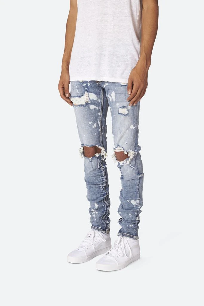 商品MNML|M1 Splash Stretch Slim Denim - Blue,价格¥513,第3张图片详细描述