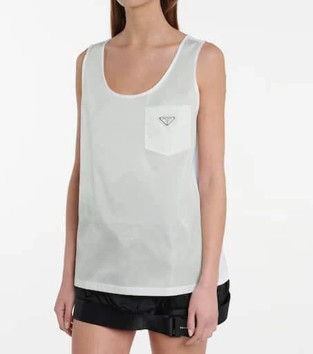 商品Prada|Nylon and cotton tank top,价格¥5292,第4张图片详细描述