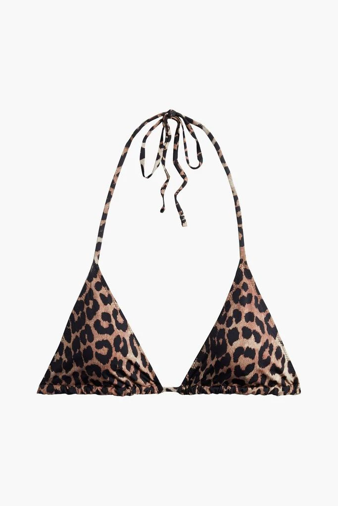 商品Ganni|Leopard-print triangle bikini top,价格¥187,第1张图片