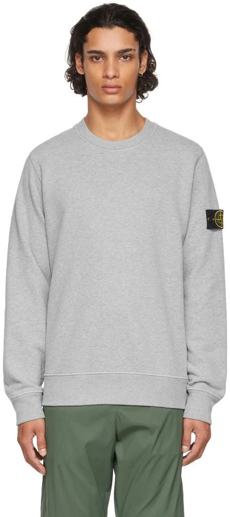 商品Stone Island|Grey Classic Crewneck Sweatshirt,价格¥1566,第1张图片