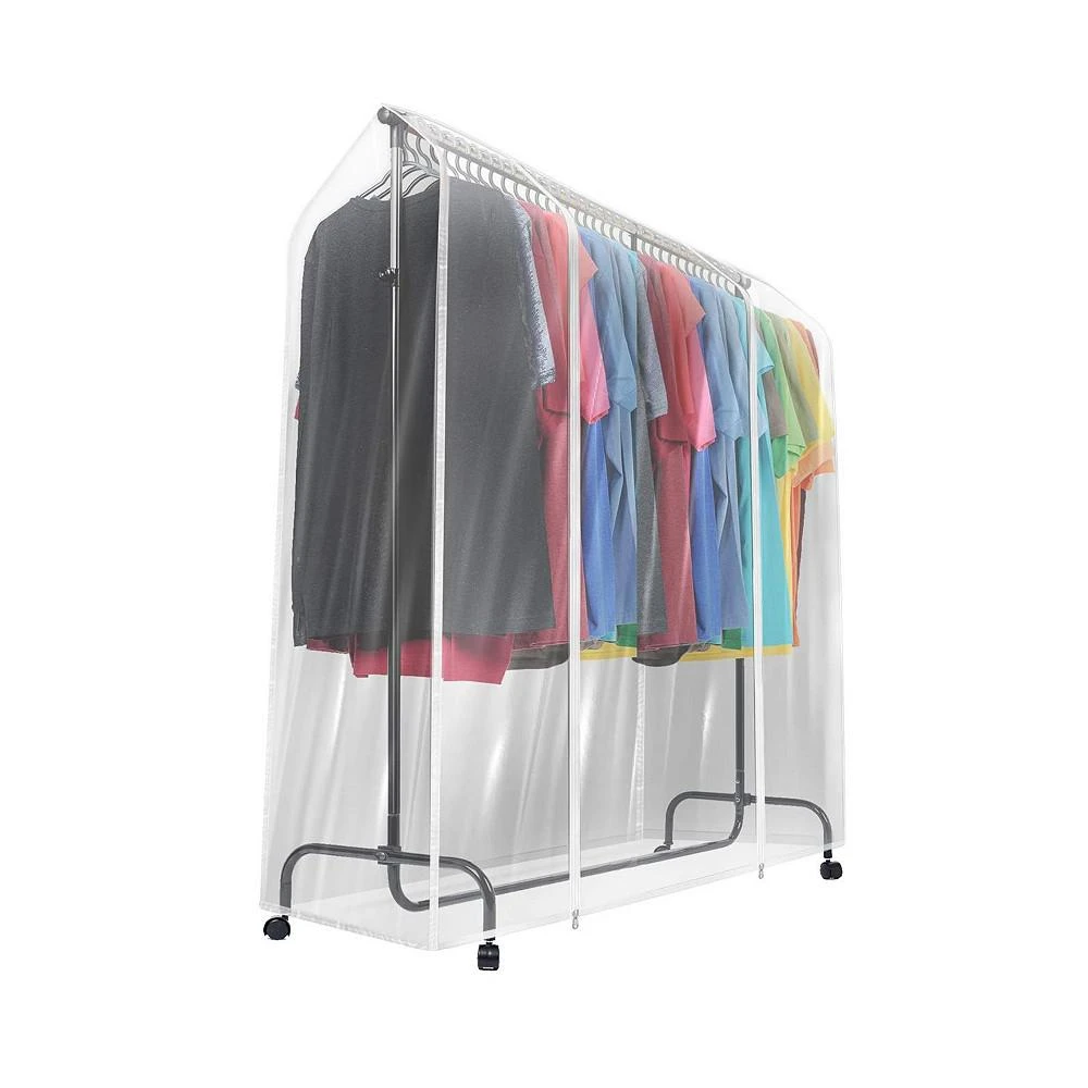 商品Sorbus|Garment Rack Cover 6 Feat Transparent Clothes Rail Cover,价格¥379,第1张图片