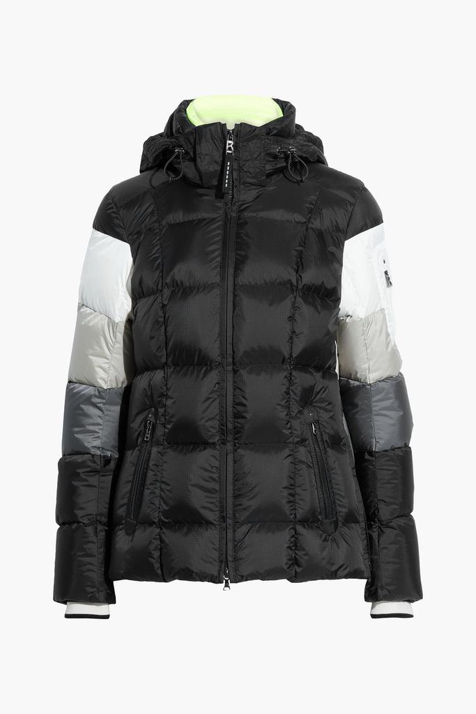 Dena quilted color-block hooded down ski jacket商品第3张图片规格展示
