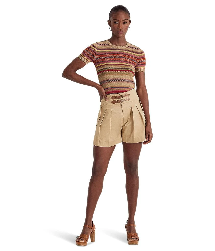 商品Ralph Lauren|Buckle-Trim Sateen Shorts,价格¥1066,第4张图片详细描述