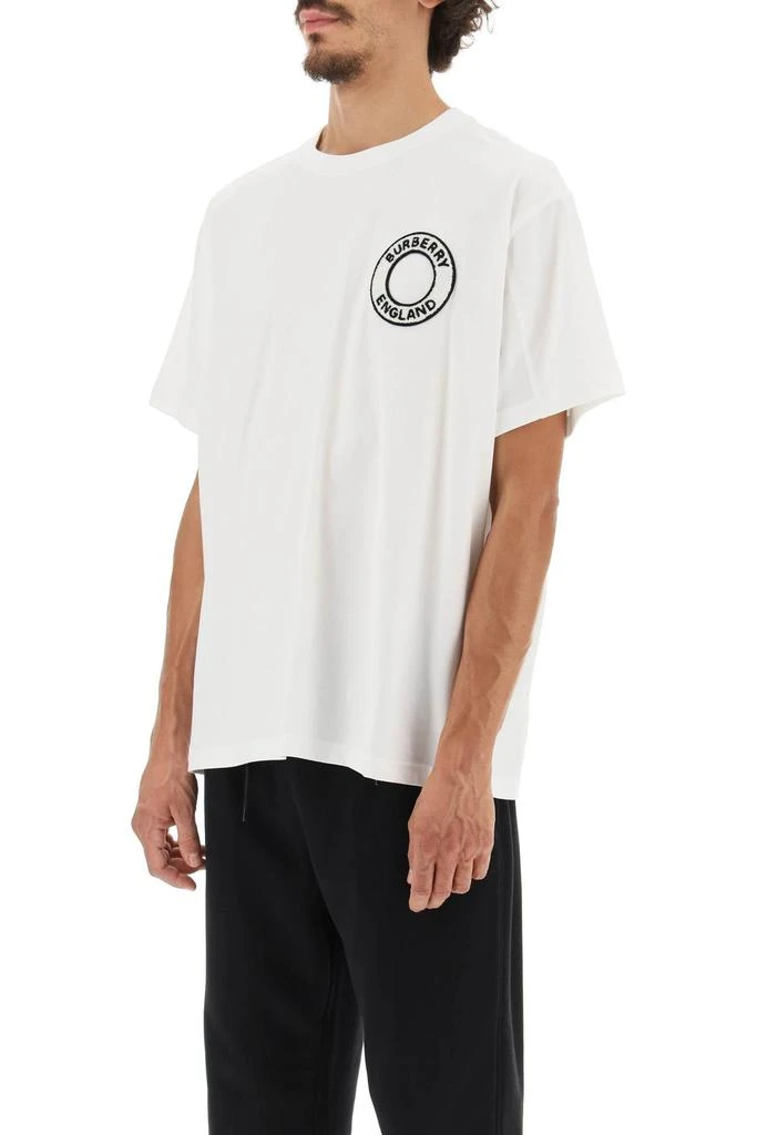 商品Burberry|Burberry bouclé logo patch t-shirt,价格¥3219,第4张图片详细描述