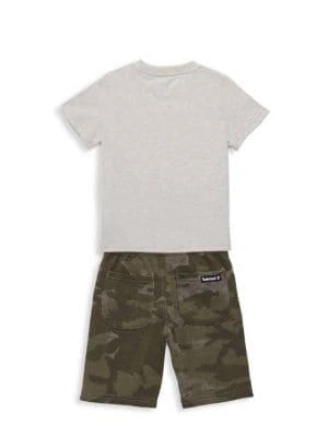 商品Timberland|Little Boy's 2-Piece T-Shirt & Shorts Set,价格¥64,第2张图片详细描述