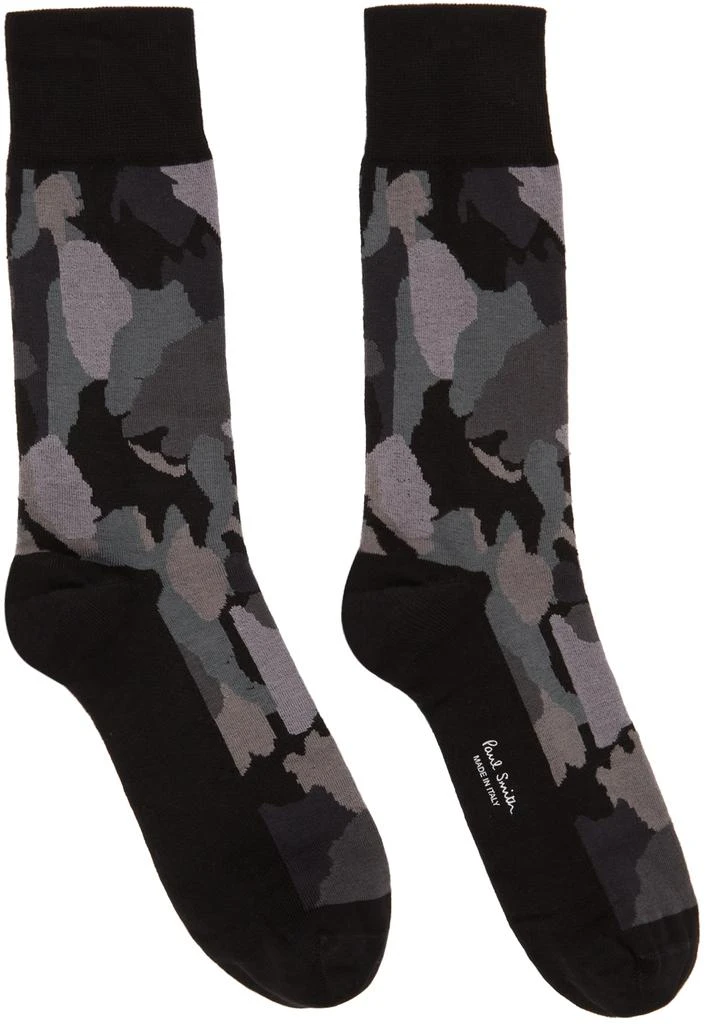 商品Paul Smith|Four-Pack Black Camouflage Socks,价格¥585,第2张图片详细描述