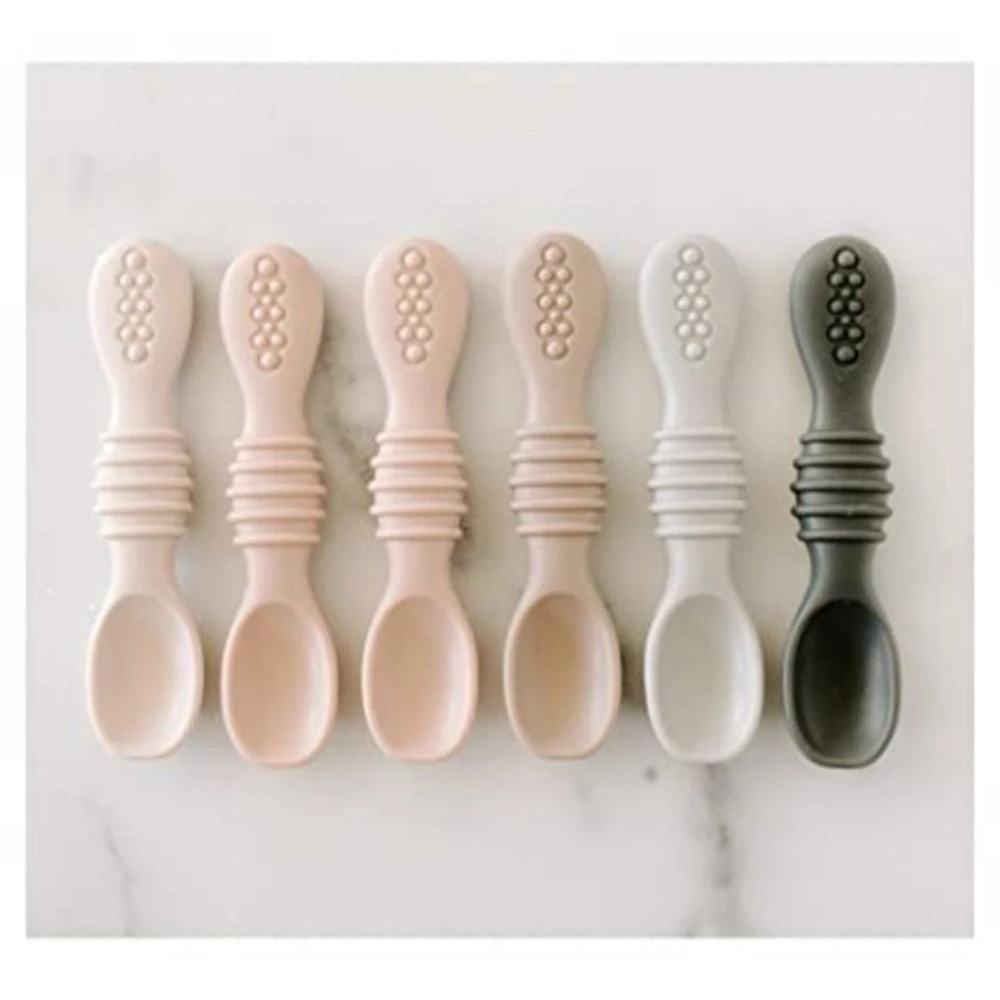商品Simka Rose|6pc Silicone Baby and Toddler Spoon Set, Multicolor,价格¥195,第2张图片详细描述