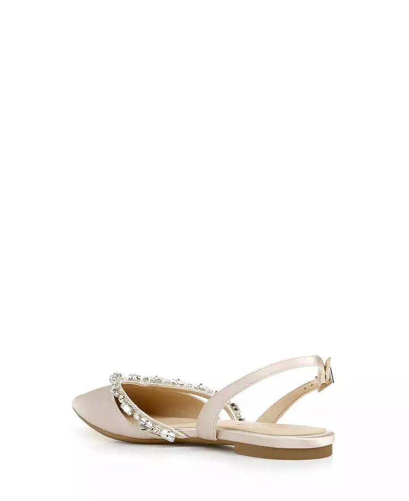 商品Badgley Mischka|Women's Camden Slingback Pointed Toe Evening Flats,价格¥555,第5张图片详细描述