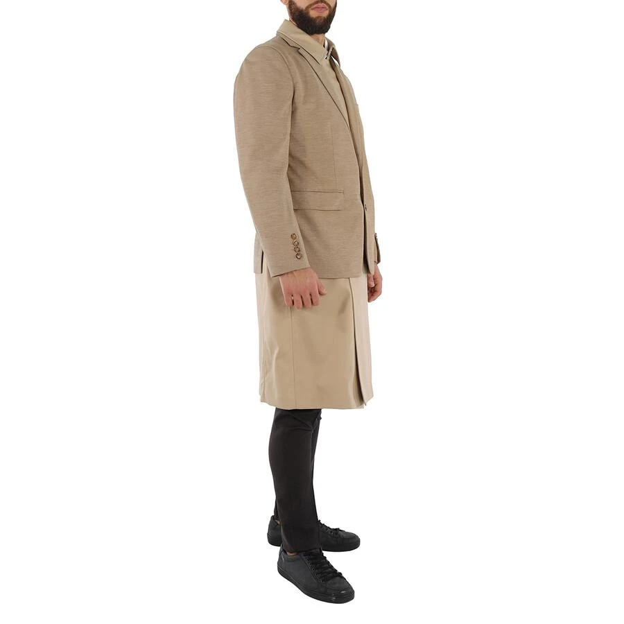 商品Burberry|Men's Blazer Detail Cotton Twill Reconstructed Trench Coat In Soft Fawn,价格¥3791,第3张图片详细描述