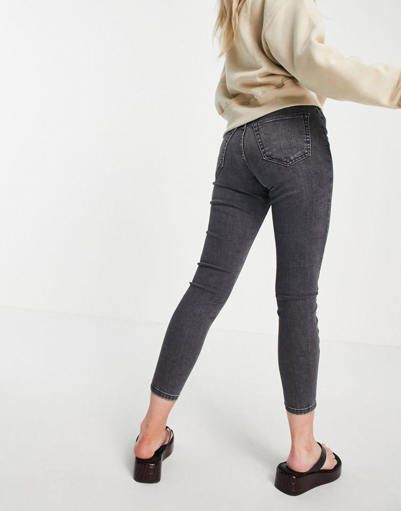 Topshop Petite Jamie jeans in washed black商品第2张图片规格展示