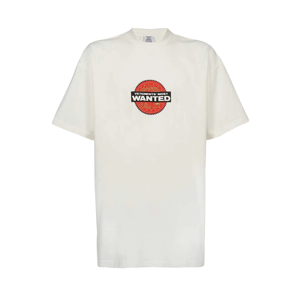 商品[国内直发] Vetements|VETEMENTS 男士白色印花圆领短袖T恤 UE51TR520W-WHITE,价格¥951,第1张图片