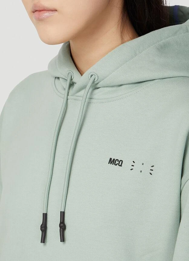 商品Alexander McQueen|IC0 Logo Print Hooded Sweatshirt in Light Green,价格¥767,第5张图片详细描述