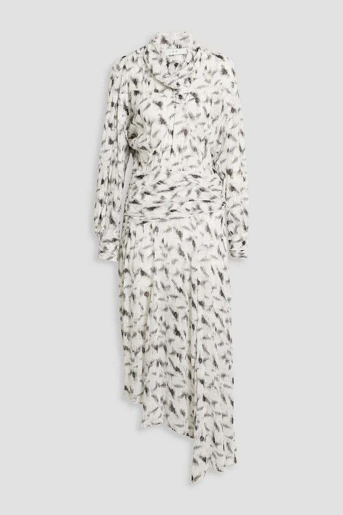 商品IRO|Jensen asymmetric printed fil coupé georgette midi dress,价格¥2651,第1张图片