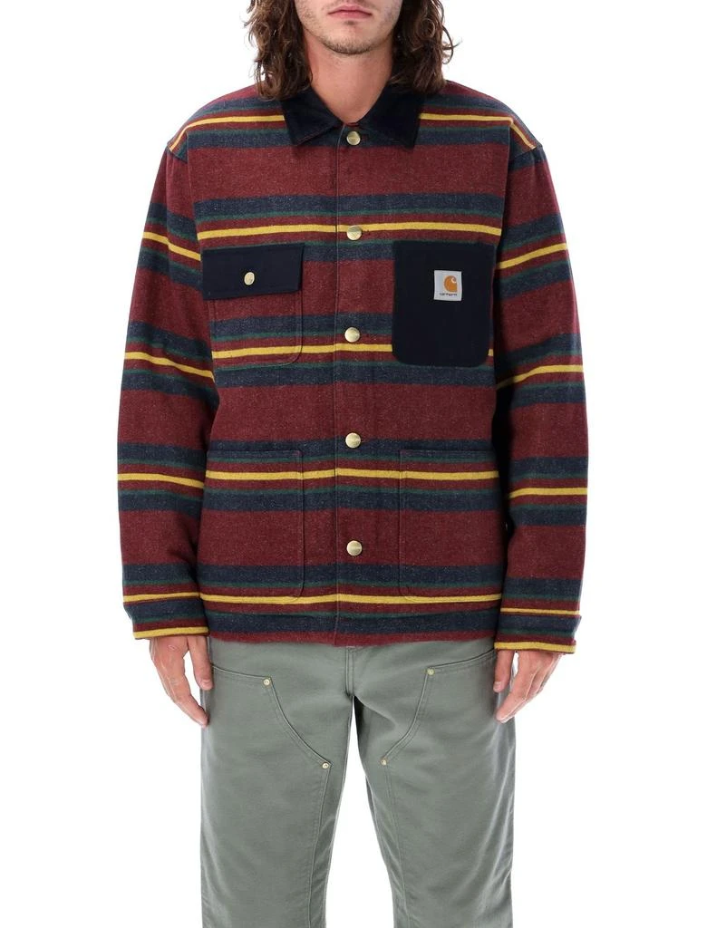 商品Carhartt WIP|Carhartt WIP Oregon Striped Logo Patch Shirt Jacket,价格¥1642,第1张图片