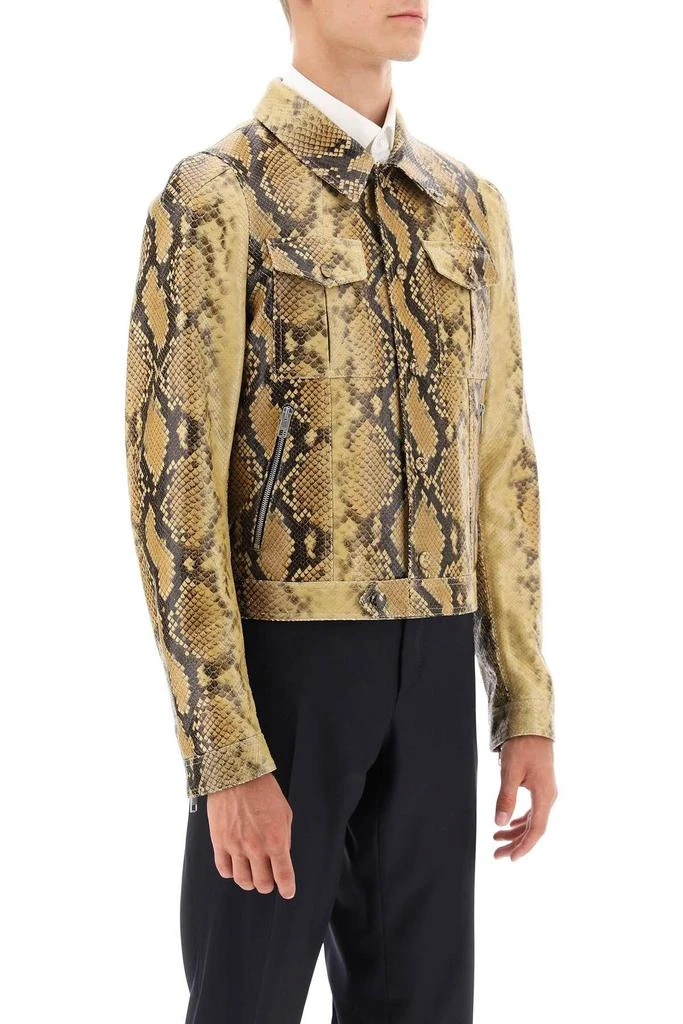 商品Bally|Python-print leather jacket,价格¥8670,第3张图片详细描述