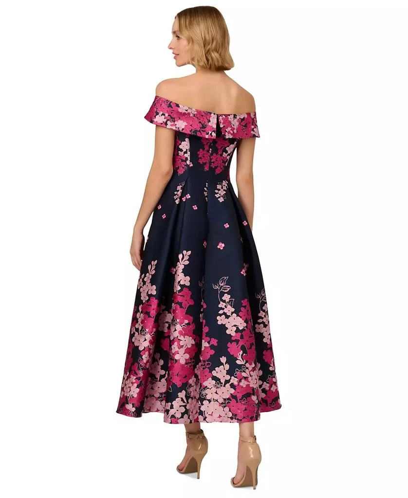 商品Adrianna Papell|Women's Floral-Print Off-The-Shoulder Dress,价格¥1302,第2张图片详细描述