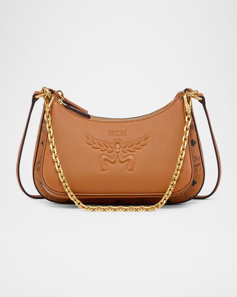 MCM Aren Small Visetos Zip Shoulder Bag - Shoulder Bags