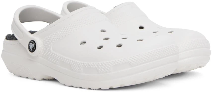 商品Crocs|White Classic Lined Clogs,价格¥176,第4张图片详细描述
