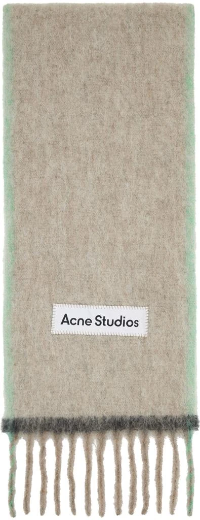 商品Acne Studios|Beige Wool Mohair Scarf,价格¥2236,第1张图片