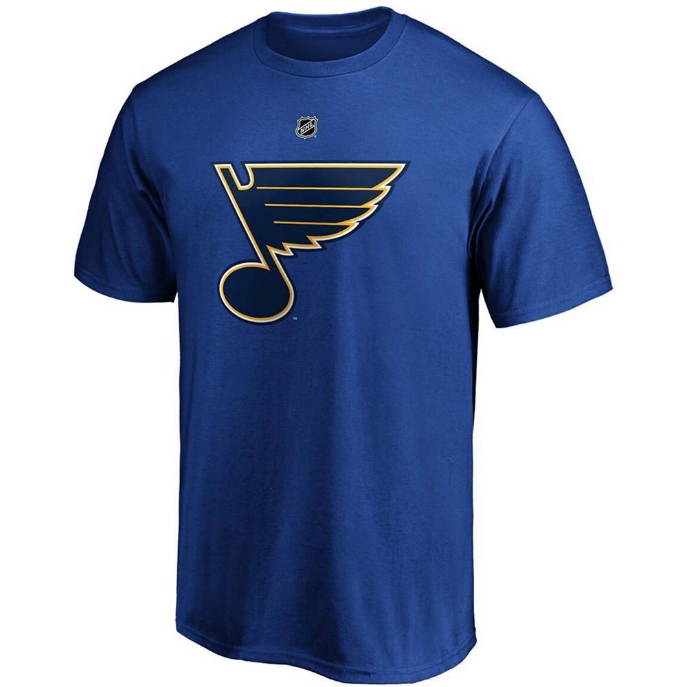 商品Majestic|Fanatics Branded Men's Jordan Binnington Blue St. Louis Blues Team Authentic Stack Name & Number T-Shirt,价格¥179,第4张图片详细描述