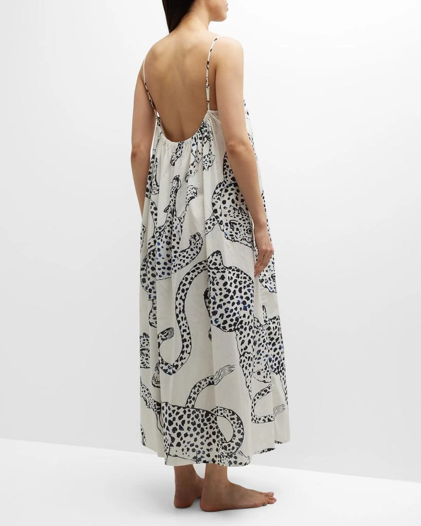 Jaguar-Print Square-Neck Nightie 商品