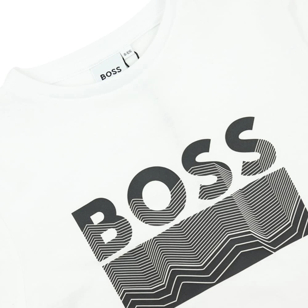 商品Hugo Boss|White Long Sleeve Cotton T Shirt,价格¥174,第2张图片详细描述