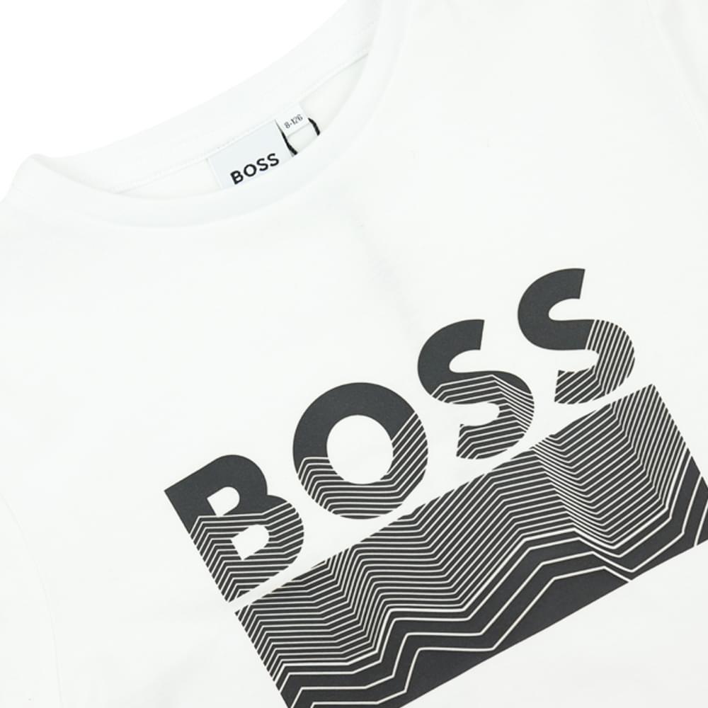 商品Hugo Boss|White Long Sleeve Cotton T Shirt,价格¥211,第4张图片详细描述