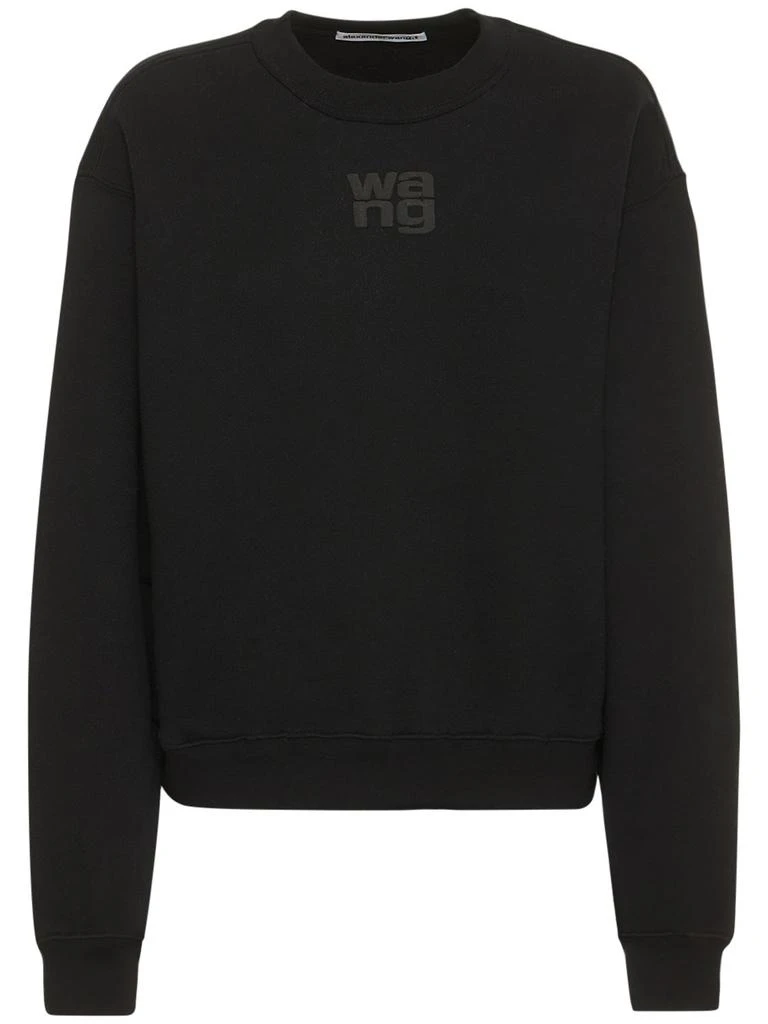 商品Alexander Wang|Essential Logo Cotton Jersey Sweatshirt,价格¥2255,第1张图片