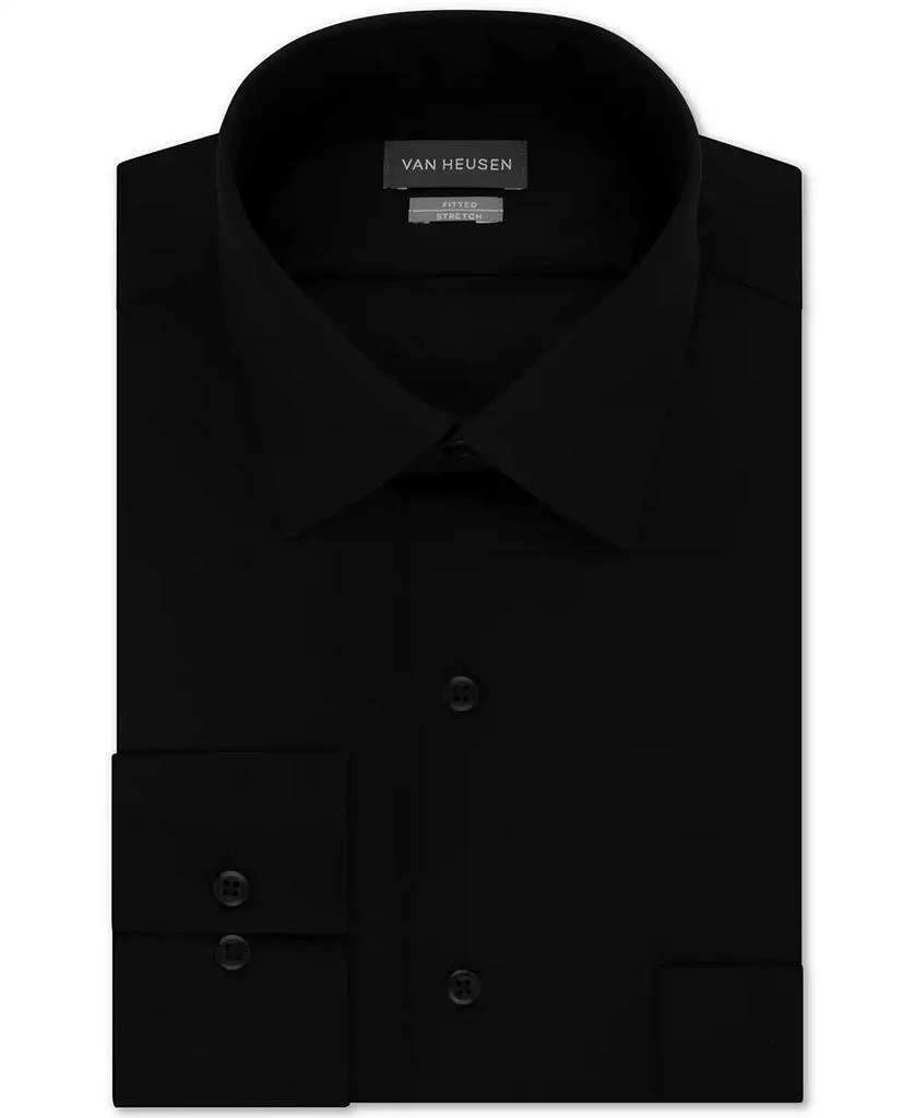 商品Van Heusen|Men's Fitted Stretch Wrinkle Free Sateen Solid Dress Shirt,价格¥188,第1张图片