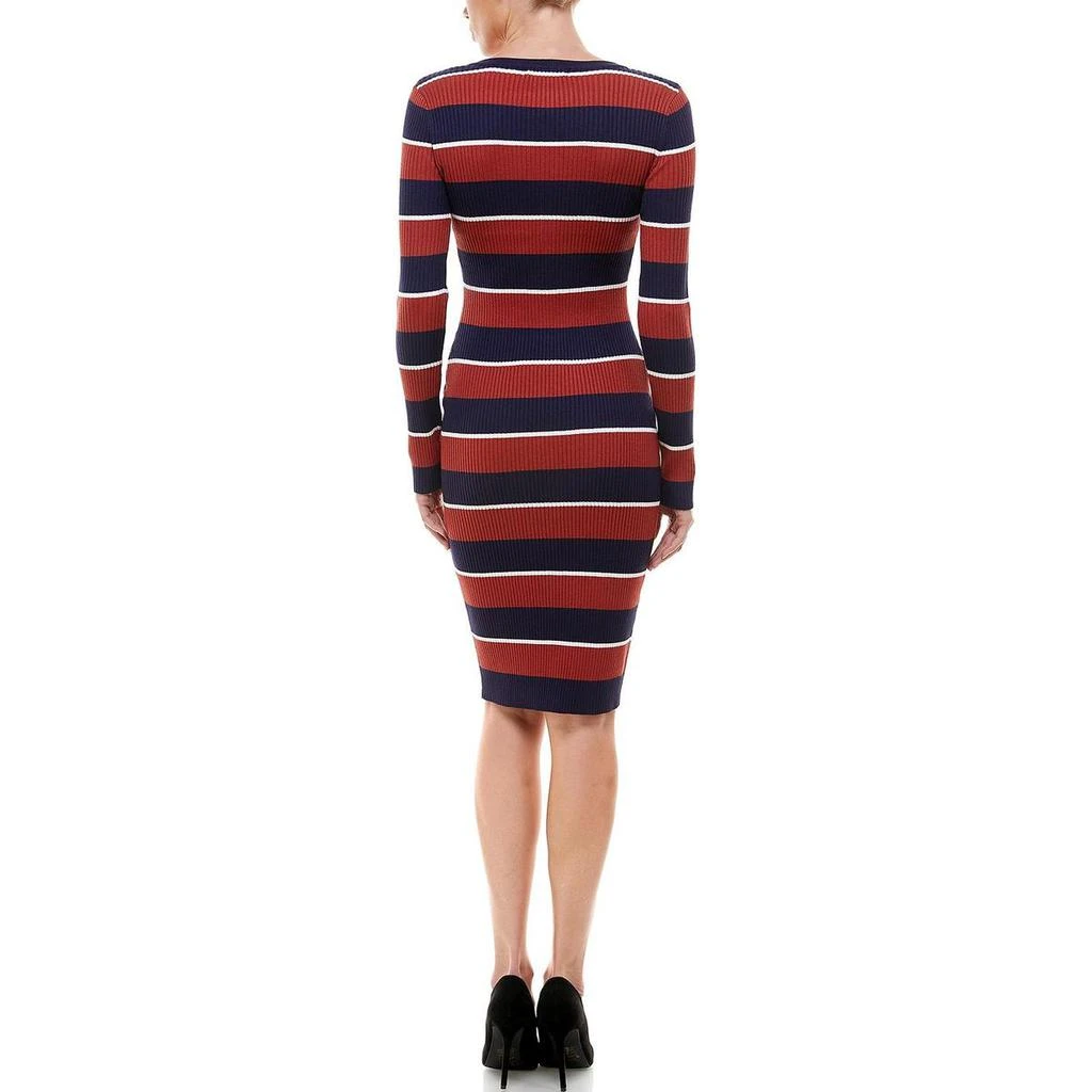 商品Planet Gold|Planet Gold Womens Striped Ribbed Sweaterdress,价格¥54,第2张图片详细描述