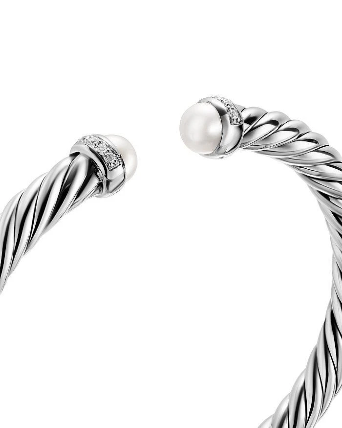 商品David Yurman|Cable Flex® Bracelet in Sterling Silver with Pearls and Diamonds, 6mm,价格¥6591,第5张图片详细描述