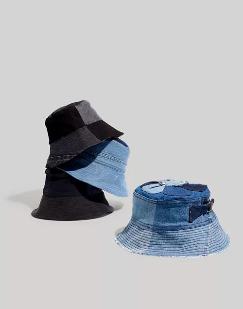 Upcycled Patchwork Bucket Hat商品第1张图片规格展示