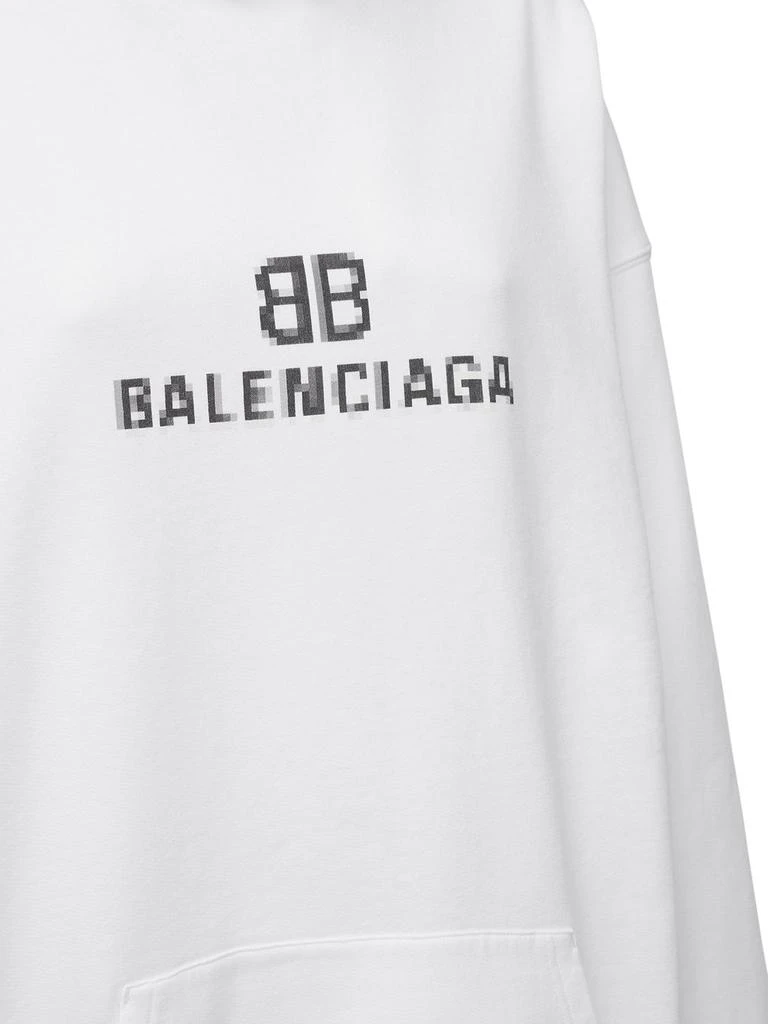 商品Balenciaga|Logo Hooded Cotton Jersey Sweatshirt,价格¥4483,第3张图片详细描述