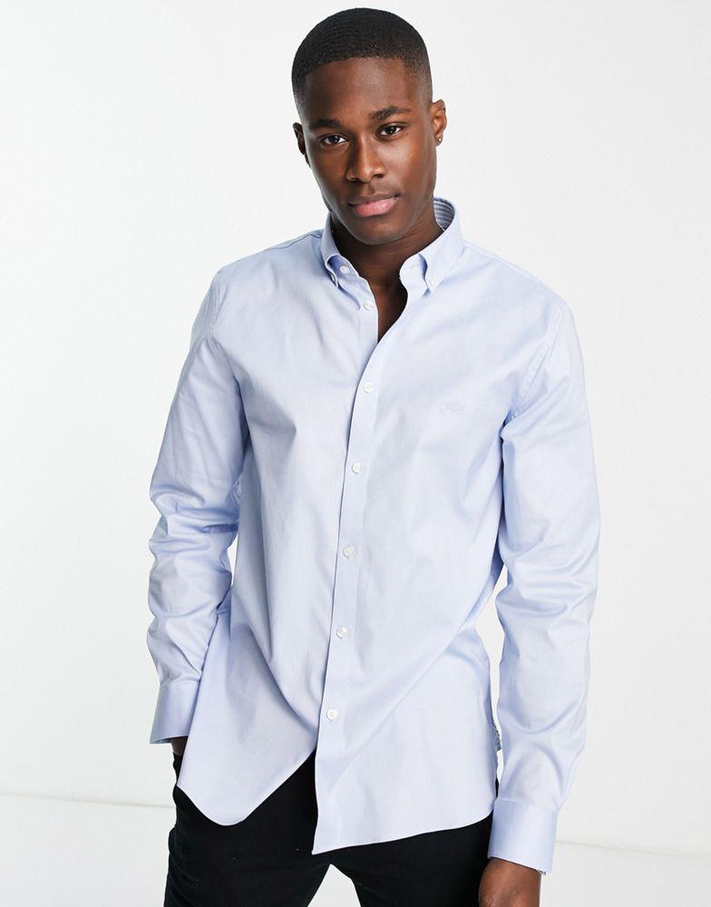 商品Lacoste|Lacoste long sleeve shirt in blue,价格¥455,第1张图片
