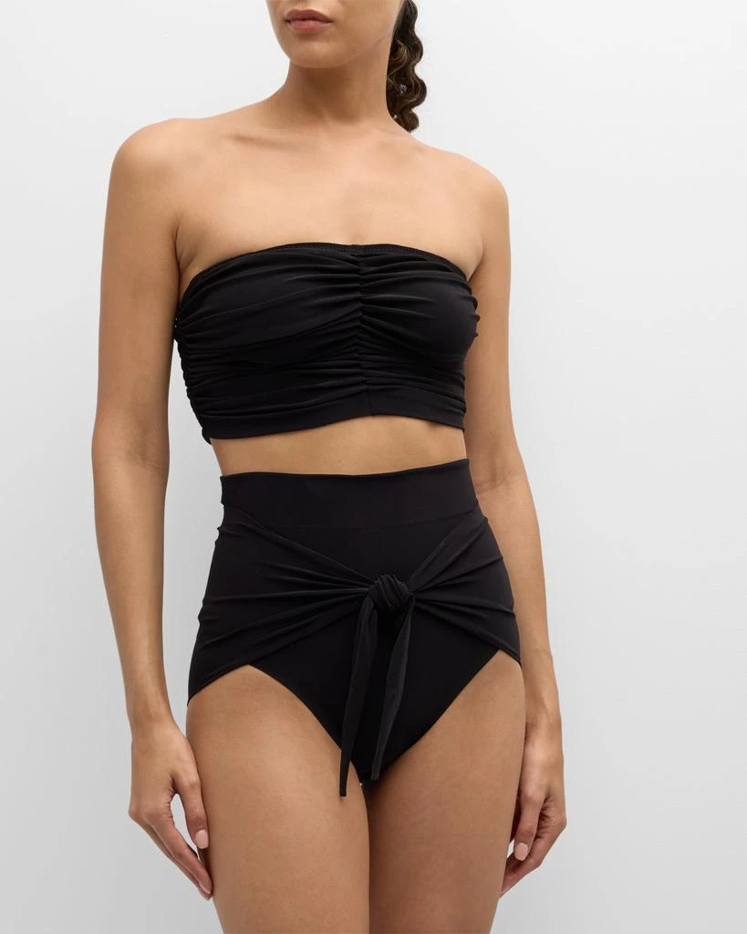 商品Norma Kamali|Diaper Tie-Front High-Waist Bikini Bottom,价格¥208,第3张图片详细描述