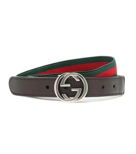 商品Gucci|条纹logo腰带,价格¥1772,第1张图片