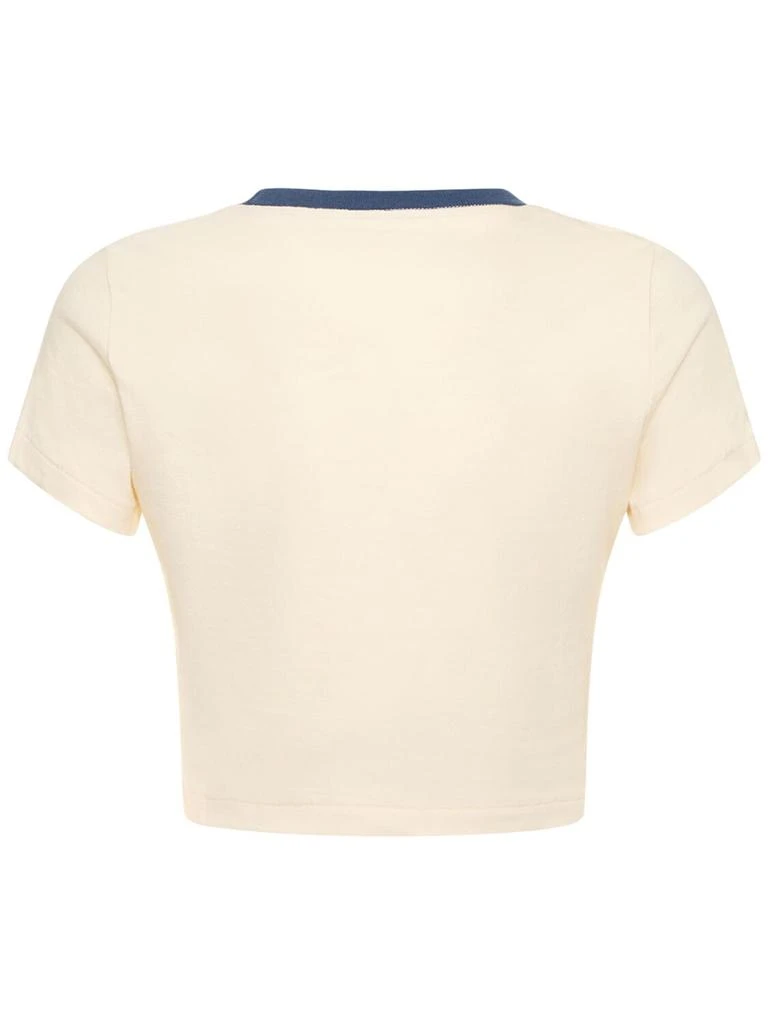商品Re/Done|Love Life Printed Cotton Cropped T-shirt,价格¥1798,第4张图片详细描述