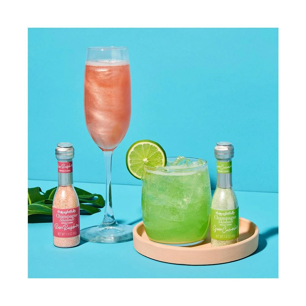 商品Thoughtfully|Cocktails, Champagne Shimmer Gift Set, Set of 4 Contains NO Alcohol,价格¥186,第2张图片详细描述