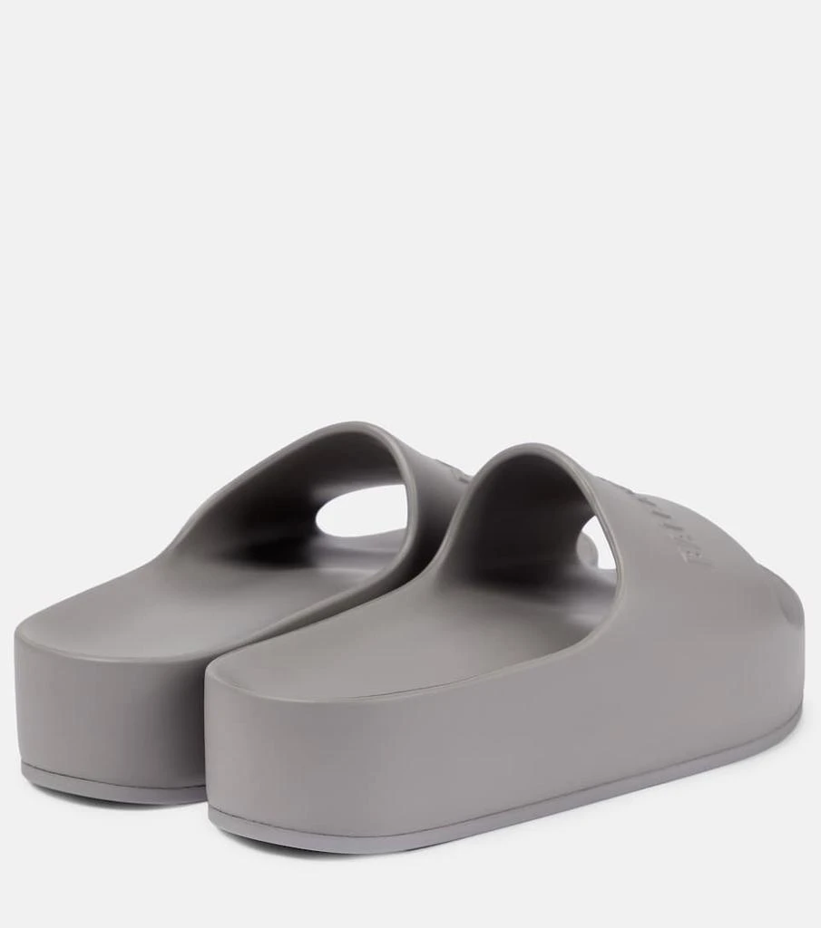 商品Balenciaga|Logo rubber platform slides,价格¥3890,第3张图片详细描述