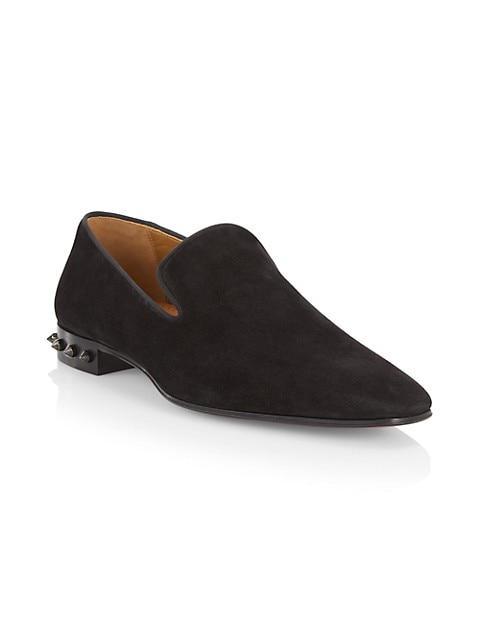 商品Christian Louboutin|Marquees Spiked Suede Loafers,价格¥7324,第4张图片详细描述